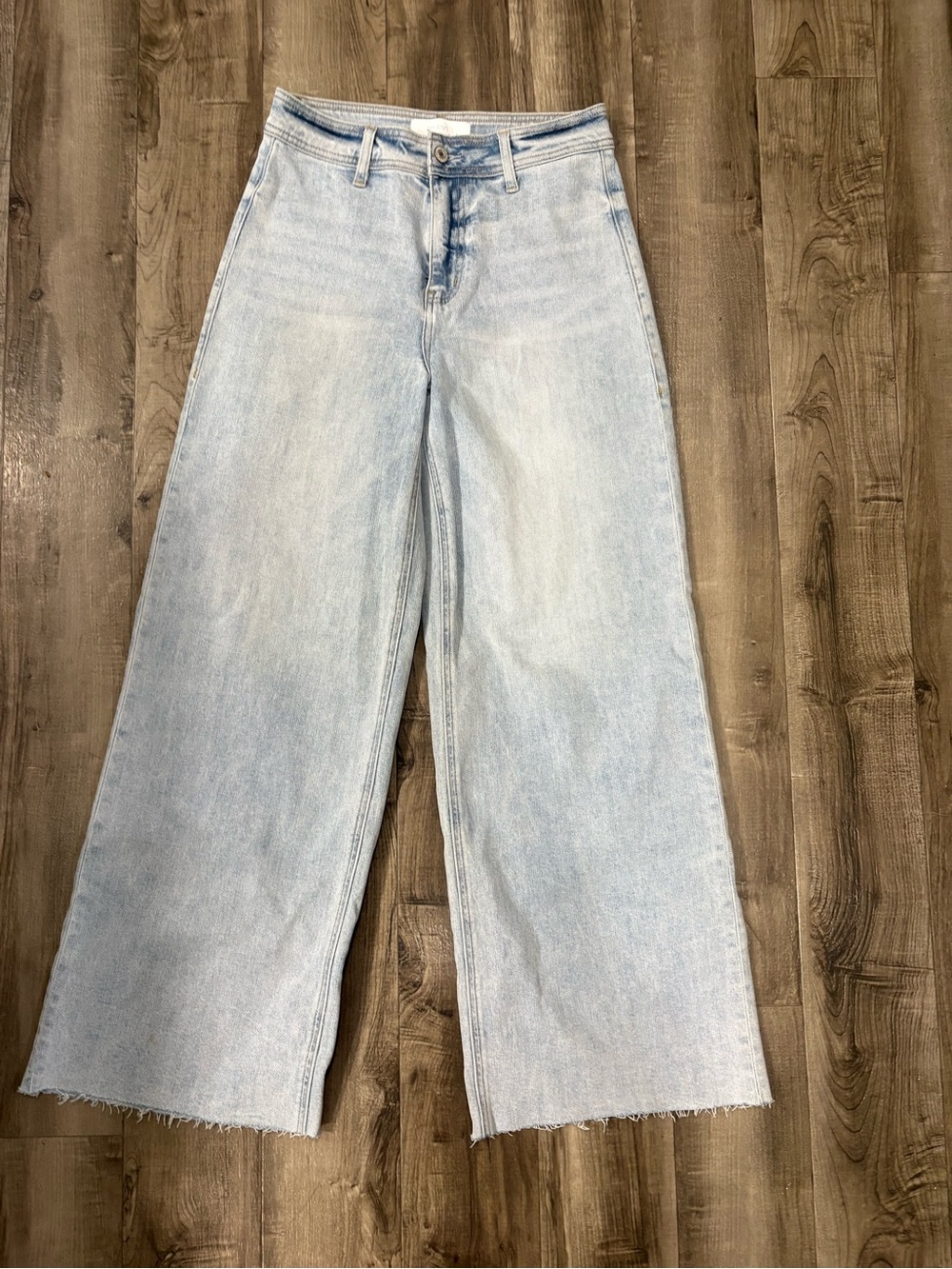 High-Rise Light Blue Wide-Leg Jeans for Women